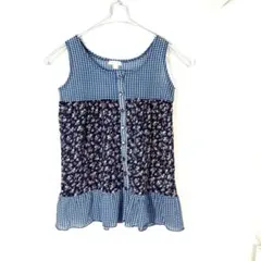 【美品】a.v.v アーヴェヴェ ノースリーブチュニック ワンピース 110