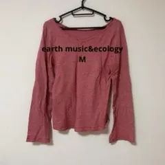earth music&ecology 赤　レット　ボーダー　レディース　　M