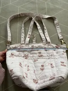 gelato piqueクマ柄マザーズバッグ ベビーピンク