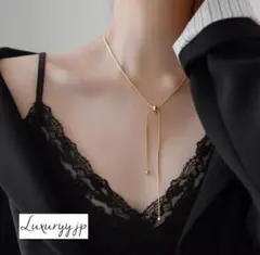 18kコート ゴールド ネックレス 【人気】チョーカー調節 サージカルステンレス