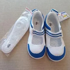 IFME メッシュシューズ 21.0 ホワイト/ブルー