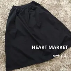 HEART MARKET❀Mサイズ 黒 フレアスカート ウエストゴム