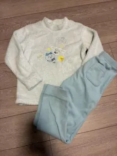 ちいかわ　140 フリース　パジャマ　ユニクロ　水色