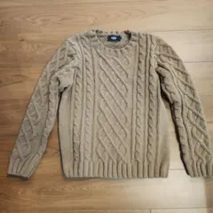 AZUL by MOUSSY ケーブルニットセーター Sサイズ ベージュ