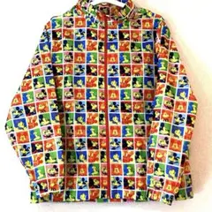 ディズニーリゾート　ミッキー　総柄パーカー　ウインドブレーカー　レインパーカー