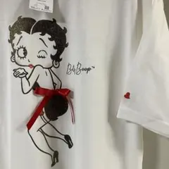 ベティちゃん Betty Boop Tシャツ リボン付き ホワイト Mのサムネイル