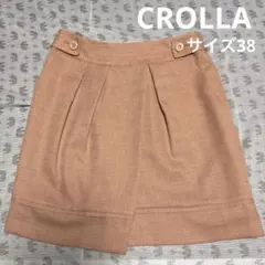 CROLLA アクアガール サイズ38 膝上スカート コーラルピンク ステッチのサムネイル
