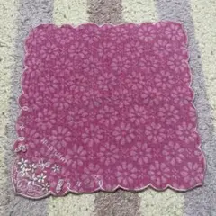JILL STUART 花柄タオルハンカチ ピンク