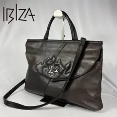 イビサ パッチワーク シボ革 2WAY ショルダーバッグ ハンドバック