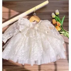 新品　ベビードレス　お食い初め　お宮参り　ロンパース　ワンピース　退院着　新生児