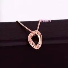 ネックレス サークル モチーフ ピンクゴールド チタン18KGP 新品 卒業式