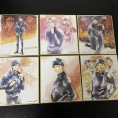 〔美品〕名探偵コナン 色紙アート 赤井秀一・沖矢昴 6枚セット 箔押しあり