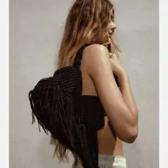 ZARA フリンジ　ショルダーバッグのサムネイル