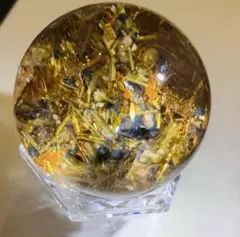 タイチンルチル　パイライト共生　ガーデンクォーツスフィア　45ミリ B5