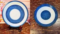 レトロ 有田焼 萬泉窯 ヴィンテージ 大皿　小皿　2個セット