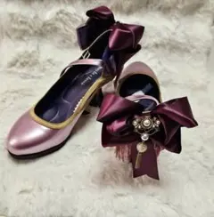 Mayla Classic 美優泳 パンプス 24cmピンク ミッドナイト香港