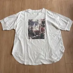 PUAL CE CIN ユーズドライクフォトプリントTシャツ