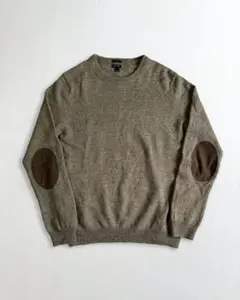 90s 00s J.CREW エルボーパッチ ニット セーター カーキ