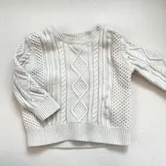 baby GAP アイボリー ケーブルニット 12-18mnts セーター