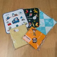 ◎新品・未開封　ミニタオル　ハンドタオル　ハンカチ　5枚セット