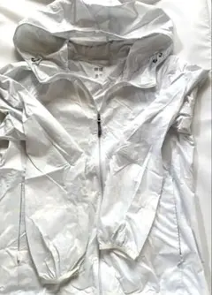 【Sサイズ】ポケッタブルUVカットパーカー　ユニクロ　タイダイ　ライトグレー