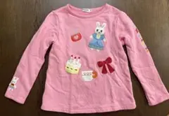 ミキハウス ピンク 長袖トレーナー 120