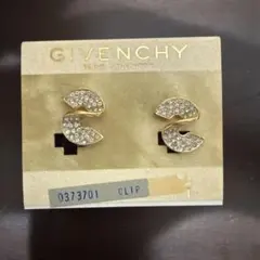 GIVENCHY ジバンシィ イヤリング ラインストーン ゴールドカラー