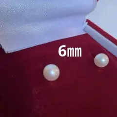 か*む様 ホワイトパールパーツ　 6mm 2粒