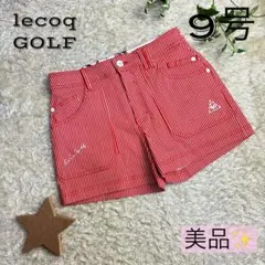 lecoq GOLF★レディース ゴルフウェア ストライプ ショートパンツ 9号