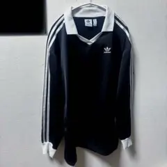 【美品】 adidas オリジナルス スリーストライプス サテン 長袖Tシャツ