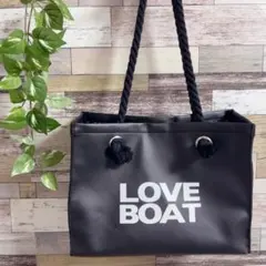 (*)様 平成ギャル LOVE BOAT レザー トートバッグ 黒 360のサムネイル