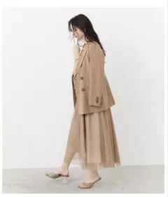 リエンダ ピークドラペルダブルジャケット