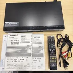 SHARP BD-HDW73 ブルーレイディスクレコーダー　リモコン付　ジャンクのサムネイル