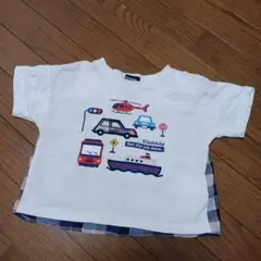 klädkåp 車とヘリコプターのTシャツ 100