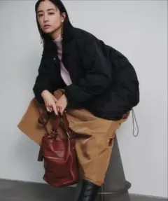 TAIONコラボ ボア襟 リバーシブルダウン