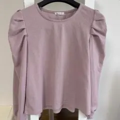 Sサイズ 薄ピンク パフスリーブ 長袖トップス