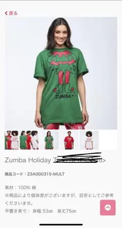 Zumba Holiday Tシャツ エルフデザイン