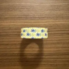 マスキングテープ 花柄 イエロー×ブルーのサムネイル