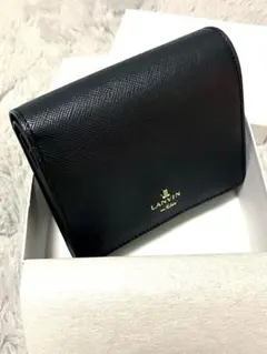 LANVIN 二つ折り財布 ネイビー レザー　特別大SALE！のサムネイル