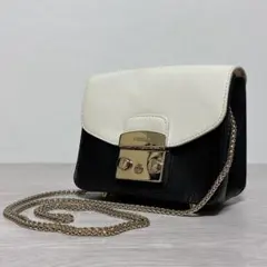 ✨綺麗✨FURLA フルラ メトロポリス チェーンショルダー バイカラー ロゴ