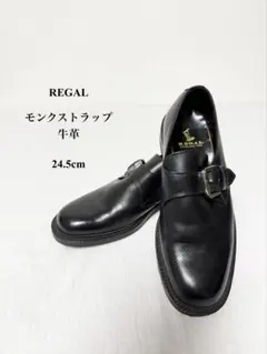 REGAL リーガル 革靴 モンクストラップ 本革 ブラック 24.5cmのサムネイル