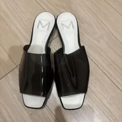 MAMIAN クリアサンダル ブラック Mサイズ 日本製のサムネイル