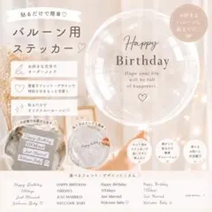名入れステッカー　オリジナル　誕生日　記念日　飾り付け　バースデーバルーン　風船のサムネイル