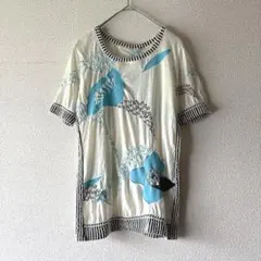 TRUNK HIROKO KOSHINO 日本製　綿混花柄シャーリングカットソーのサムネイル