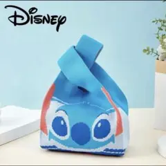 Disney Stitch ニットバッグ　スティッチ　新品未使用　ブルー