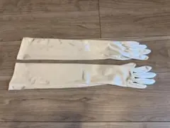 アイボリー サテン ロンググローブ　タカミブライダル