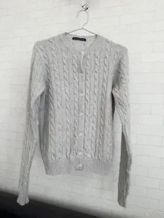 BRANDY MELVILLE グレー ケーブルニット カーディガン