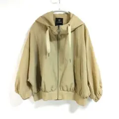 ​w closet ダブルクローゼット フード付 ブルゾン ベージュ F 美品のサムネイル