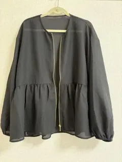 ロペピクニック メッシュペプラムブルゾン 黒 ブラック ジャケット