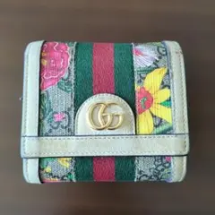 GUCCI オフィディア　フラワープリント 二つ折り財布